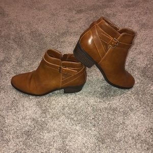 Brown Heeled Ankle Boots